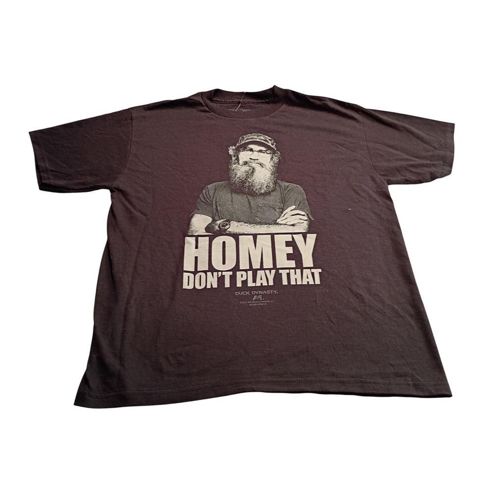 Duck Dynasty Si Robertson Homey Dont Play That Graphic T-Shirt Gray Men's Large